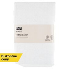 F&F Home White napínacia posteľná plachta 100 x 200 x 25 cm