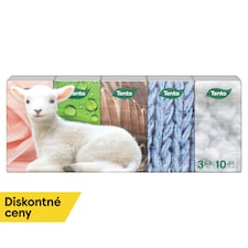 Tento Natural Softness Papierové vreckovky 3-vrstvový 10 x 10 ks