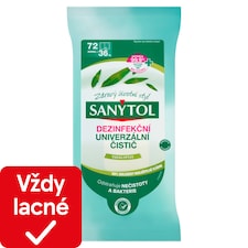 Sanytol Jednorazové čistiace utierky vôňa eukalyptu 72 ks