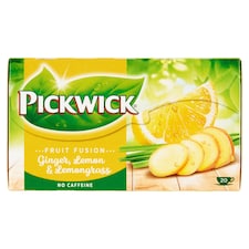 Pickwick Fruit Fusion Ovocnobylinný čaj so zázvorom, citrónom a citrónovou trávou 20 x 2 g (40 g)