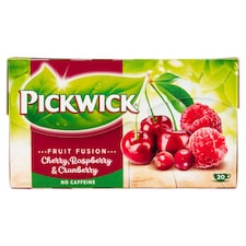 Pickwick Fruit Fusion Ovocnobylinný čaj s čerešňami, malinami a brusnicami 20 x 2 g (40 g)