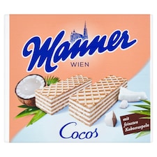 Manner Chrumkavé oblátky s kokosovou krémovou náplňou 75 g