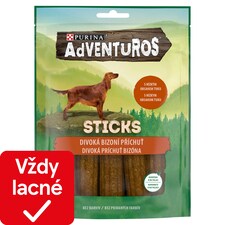 Adventuros Sticks maškrty pre psov bizón 120 g