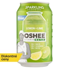 Oshee Vitamin Water sýtený nealkoholický nápoj s príchuťou citrónu a limety 330 ml