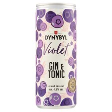 Dynybyl Violet Gin & Tonic miešaný alkoholický nápoj sýtený 250 ml