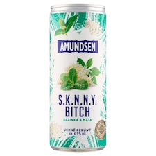 Amundsen Skinny Bitch miešaný alkoholický nápoj sýtený s príchuťou bazy & mäty 250 ml