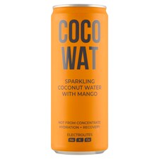 Coco Wat Sýtený miešaný nealkoholický nápoj z kokosovej vody a mangovej šťavy 325 ml