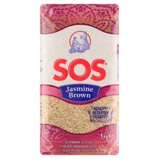 SOS Jasmine Brown dlhozrnná hnedá lúpaná ryža 1 kg