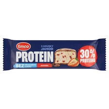 Emco Proteínová tyčinka s lyofilizovanými jahodami v mliečnej čokoláde 50 g