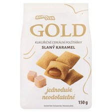 Bona Vita Gold Kukuričné vankúšiky s náplňou s príchuťou slaný karamel 150 g