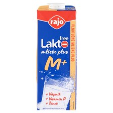 Rajo Lakto Free M+ plnotučné mlieko plus 3,5% 1 l