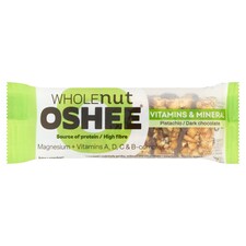 Oshee Proteínová tyčinka s arašidmi, pistáciami, horkou čokoládou 40 g