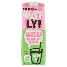 Oatly! Matcha Strawberry ovsený nápoj s matcha zeleným čajom a jahodovou príchuťou 1 l