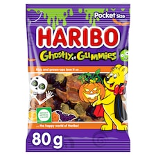 Haribo Ghostly Gummies želé s ovocnými príchuťami 80 g