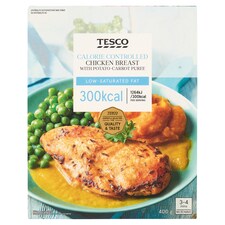 Tesco Pečená fileta z kuracích prsí so zemiakovo-mrkvolvým pyré 400 g