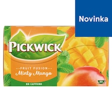 Pickwick Fruit Fusion Minty Mango ovocnobylinný čaj aromatizovaný s mätou a mangom 20 x 2 g (40 g)