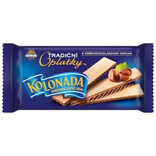 Kolonada Tradiční oplatky lieskovoorieškovo-čokoládové Oplatky Múka Harmony. Rodinné balenie 140 g