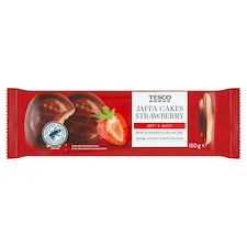 Tesco Piškóty s jahodovým želé polomáčané v horkej čokoláde 150 g