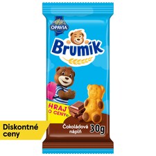 Opavia Brumík s čokoládovou náplňou Jemné pečivo Bez farbív a konzervantov Individuálne balenie 30 g