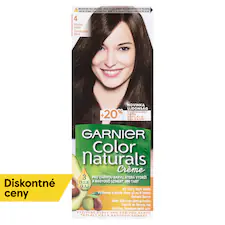 Garnier Color Naturals permanentná farba na vlasy 4 Stredne hnedá, 60 +40 +12 ml