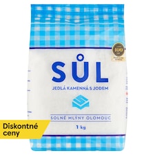 Solné Mlýny Kamenná jedlá soľ jódovaná mletá 1 kg