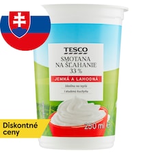 Tesco Smotana na šľahanie 33% 250 ml