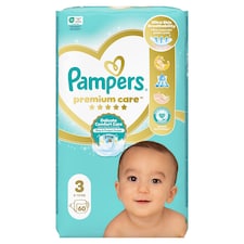 Pampers Premium Care Veľkosť 3, 60 Plienok, 6kg-10kg