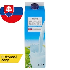 Tesco Polotučné mlieko 1,5 % 1 l