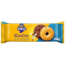 Opavia Kolečka kokosové v mliečnej čokoláde Sušienky Balenie 146 g