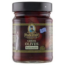 Franz Josef Kaiser Exclusive Grécke čierne olivy kalamata v slanom náleve 250 g