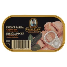 Franz Josef Kaiser Exclusive Tresčia pečeň vo vlastnom oleji s bobkovým listom 115 g