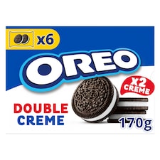 OREO Double Creme kakaové sušienky s extra vanilkovou náplňou 6 balení sušienok 170 g