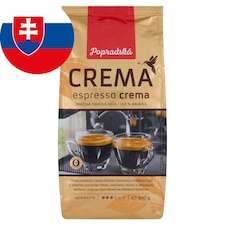 Popradská Crema Espresso Crema pražená zrnková káva 500 g