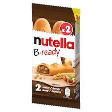Nutella B-ready Oblátka plnená nátierkou z lieskovcov, kakaa a malými pšeničnými chrumkami 2 ks 44 g
