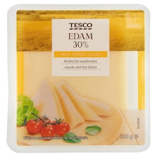 Tesco Polotvrdý zrejúci polotučný syr plátky 30% 100 g