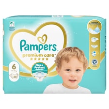Pampers Premium Care Veľkosť 6, 38 Plienok, 13kg-18kg