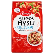 Emco Super Mysli Bez prídavku cukru chrumkavé s jahodami 500 g