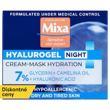 MIXA Hyalurogel Night, nočný hydratačný krém, 50 ml
