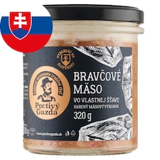 Poctivý Gazda Bravčové mäso vo vlastnej šťave 320 g