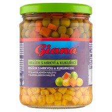 Giana Hrášok s mrkvou a kukuricou v slanosladkom náleve 460 g