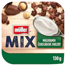 Müller Mix Jogurt s príchuťou makadamových orechov s čokoládovými hviezdičkami 130 g