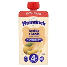 Hamánek Dojčenská výživa hruška a banán 100 g