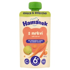 Hamánek Dojčenská výživa Jablko s mrkvou 100 g