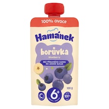 Hamánek Dojčenská výživa jablko a čučoriedka 100 g