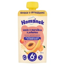 Hamánek Dojčenská výživa jablko s banánom, marhuľou a polentou 100 g