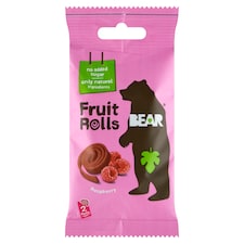 Bear Raspberry jemne sušené rolované plátky z ovocia a zeleniny 2 ks 20 g