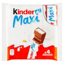 Kinder Maxi tyčinka z mliečnej čokolády s mliečnou náplňou 4 ks 84 g