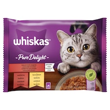 Whiskas Pure Delight lahodné kúsky v želé 4 x 85 g (340 g)